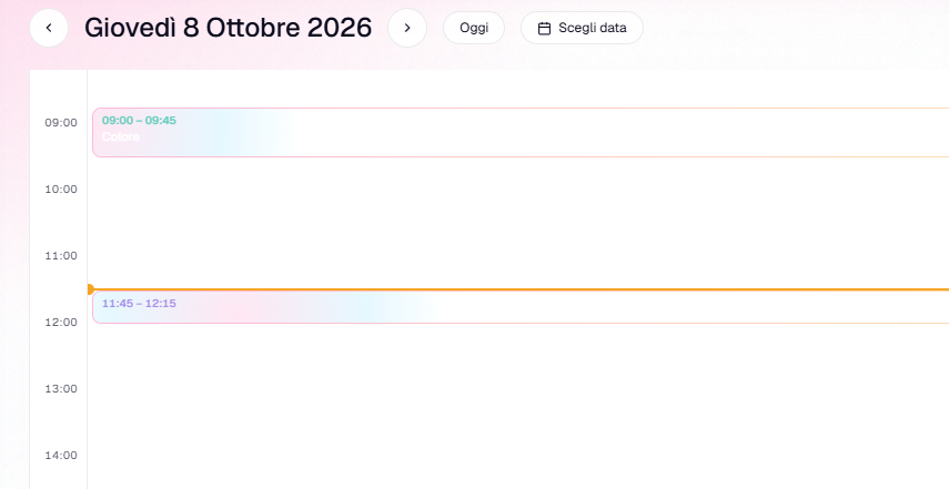 L'agenda del giorno